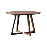Table basse ronde en bois massif avec pieds en V pour salon et chambre à coucher en fourrure minimaliste naturelle rustique Sle Mon