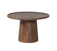 Table basse ronde en bois massif collection JAKARTA - Style ethnique et design - Diamètre 65cm