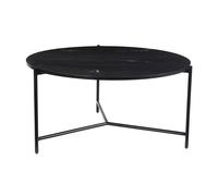 Table basse ronde design en marbre noir D90 cm BUMCELLO