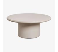 Table Basse Ronde En Mdf (Ø80 Cm) Rodeo Tapioca Beige