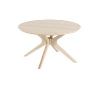 Toilinux - Table basse ronde en MDF - Beige