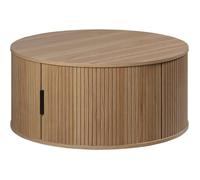 Table basse - Ronde - En MDF - Chêne - Essentiel - Diamètre 80 cm Hauteur 36 cm - RONIN