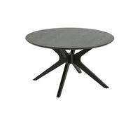 Toilinux - Table basse ronde en MDF - Noir