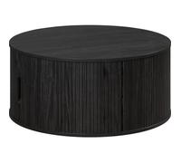 Table basse - Ronde - En MDF - Noir - Essentiel - Diamètre 80 cm Hauteur 36 cm - RONIN