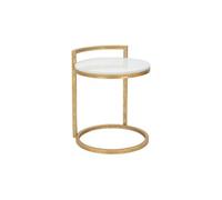 Generique Table d'appoint «Alma» en marbre 50 cm Or