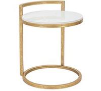 Generique Table d'appoint «Alma» en marbre 50 cm Or