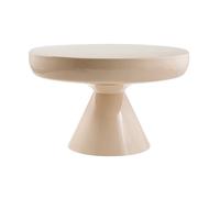 Table basse ronde en métal émaillé beige D59 cm AMINA