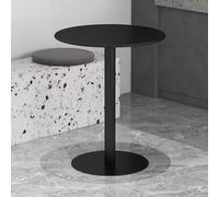 Table basse ronde en métal pour bistrot, pub pour la maison, petite table d'appoint pour canapé, thé, salle à manger, table de chevet en noir et or (40 x 40 x 72 cm)