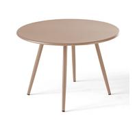 Table basse ronde en métal taupe Palavas Oviala