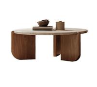 Table Basse Ronde en Pierre décorative de Style Nordique for Salon, Maison, Petit Appartement Table Basse