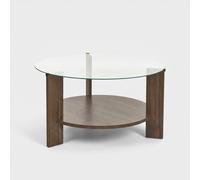 Table basse ronde en verre trempé design Clara Transparent