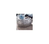 Table Basse Ronde - WOHNLING - Métal Argent - 66x66x32cm - Design Moderne - Livrée Montée