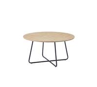 Table basse ronde HOME DELUXE NOVARA - 88x47 cm Chêne en chevrons