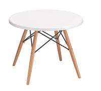 Table basse ronde Marty - plateau blanc