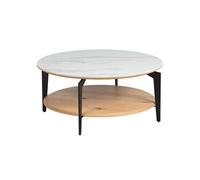 TASHA - Table Basse Ronde Métal et Céramique -