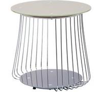 SALMA 50 - Table Basse Ronde Métallique Coloris Cappuccino -