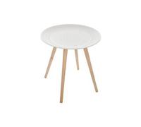 Table basse ronde Mileo blanc