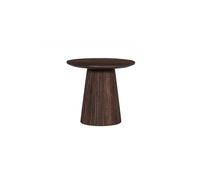 Table basse ronde MITCHEL - Bois exotique de manguier brun diamètre 50 cm