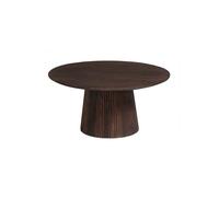 Table basse ronde MITCHEL - Bois exotique de manguier brun diamètre 80 cm