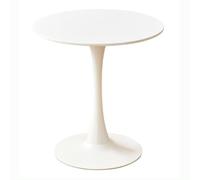 Table basse ronde moderne en forme de tulipe - Table de salle à manger décontractée de style nordique pour balcon et petits espaces (80 cm)