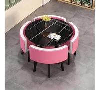 Table basse ronde moderne et chaise avec 4 chaises incluses Table de travail et chaise pour commerces, réunions et bureaux Petites tables rondes pour bureau conférence PU Le