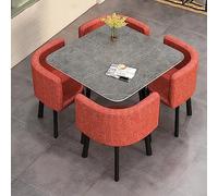 Table basse ronde moderne et élégante avec 4 chaises, table de travail polyvalente et chaise pour magasins, réunions et bureau, petites tables rondes pour salle de conférence