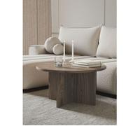 Table basse ronde - OVO - 76x76 - noyer Wisconsin