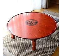 Table basse ronde pliante en bois massif, table basse for s'asseoir sur le sol, table de salle à manger pliable japonaise, table de méditation, table Kotatsu, table d'autel ( Size : 27.5*11.4in )
