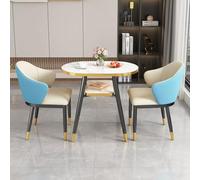 Table basse ronde pour 2 petites tables à manger ovales pour salon, réception, design moderne, mobilier de maison élégant (couleur : F)