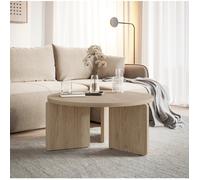 Selsey Preffines Table Basse Ronde de Salon 85 cm en chêne huilé