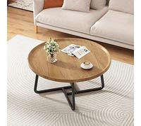 Table Basse Ronde, Table De Salon, Style Industriel, Simple Petite Table Ronde Meubles De Salon Tables Sofa Hôtel Appartement Tables Basses Tables Basses De Salon ( Color : Log , Size : 70*70*46cm )