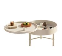 Table basse ronde, table de bureau rotative, table basse de rangement, table basse Mesa de Centro Para Sala Moderna pour salon, chambre à coucher, balcon, diamètre 60 cm