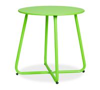Table basse ronde Table de jardin Vert Table d'appoint Métal Massif Homestyle4u