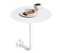 Table Basse Ronde Verte Style Bistro/pub, Table de Bar en L, Table à Manger Murale pour la Maison, la Chambre, la Cuisine ou comme Table Basse - 5 Couleurs Disponibles(Blanc,40x40x45cm)