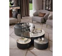 Table basse Salon Canapé Designs Meubles italiens Bizzotto Acier inoxydable Rond