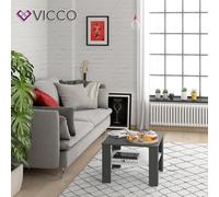Table basse salon canapé table table basse Homer anthracite blanc 60x60 cm Vicco