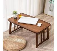 Table Basse Salon Pliable Table de Sol à thé Chinois en Bamboo, Design Peu Encombrant pour Maison Bureau Chambre à Coucher Le Salon De Thé(Brown B,60 * 40 * 31cm/23.6 * 15.7 * 12.2in)