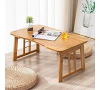 Table Basse Salon Pliable Table de Sol à thé Chinois en Bamboo, Design Peu Encombrant pour Maison Bureau Chambre à Coucher Le Salon De Thé(Yellow A,60 * 40 * 31cm/23.6 * 15.7 * 12.2in)