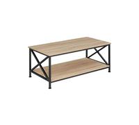 Table basse salon style industriel Bois clair industriel, Chêne Sonoma