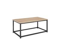 Table basse - TECTAKE - Table d'appoint rectangulaire LYNCH en bois et acier 100 x 55 x 45,5 cm - Bois clair