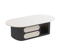 Table Basse Salon Table Basse Rock Plate à thé légère de Luxe for Salon Maison Double Couche Ovale avec tiroir Simple(130cm)