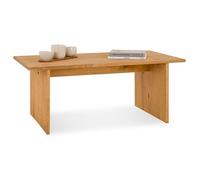Table basse SALTO rectangulaire pour salon en bois massif finition laquée, 110x45 cm, élégante et minimaliste, pieds en bois
