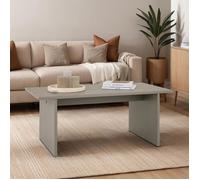 Table basse SALTO rectangulaire pour salon en bois massif gris, 110x45 cm, élégante et minimaliste, pieds en bois
