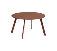 Hespéride - Table d'Appoint Saona Terracotta, Acier Anti-Rouille, Résistant UV, D 70 x H 40 cm - pour Jardin, Terrasse, Balcon