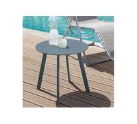 Hespéride Table basse Saona D 50 cm en acier Bleu canard