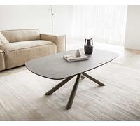 Table basse Sarita 120x70 cm Céramique Aspetto Concreto Couleur béton Piétement Effektifinish Titan