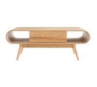 Table basse rectangulaire avec rangements scandinave bois clair L120 cm BALTIK