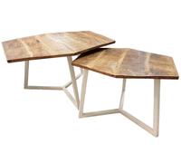 Table basse set de 2 tables d'appoint Table de salon Paris blanc pur