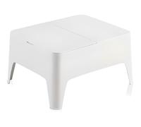 Table basse - SHAF - Alaska Blanche - Résistant aux UV et aux intempéries - Avec espace de rangement