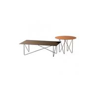 Table basse SHAPE acier composition table ronde cuivre rectangle bronze